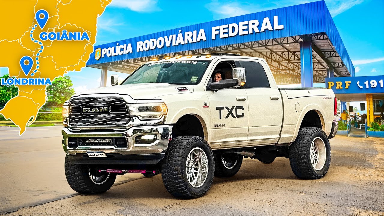 FUI COM A MINHA DODGE RAM MODIFICADA PARA GOIANIA! *deu ruim