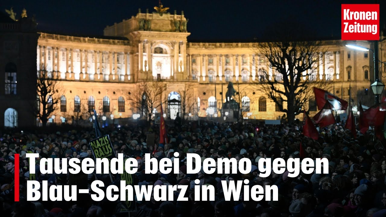 Tausende bei Demo gegen Blau-Schwarz in Wien | krone.tv NEWS