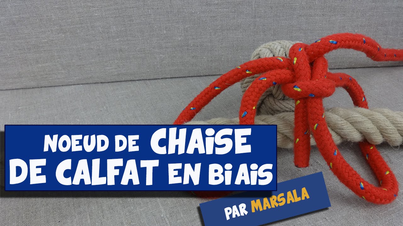 Noeud de Chaise de Calfat en biais  # noeud à boucles multiples #1073 #abok