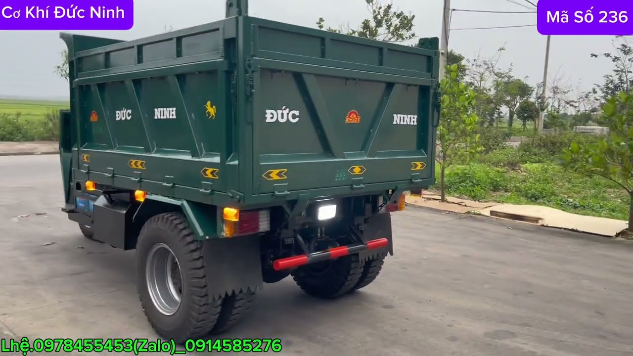 Mẫu Xe Ba Bánh Siêu Khủng Thùng 4Khối.Máy 4102QB (100HP).Cầu Số 3,5tấn.Phanh Hơi Lốc Kê!