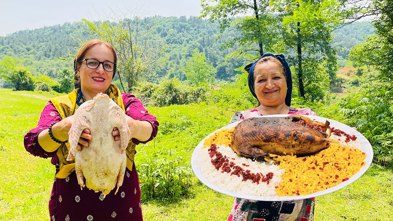Delicious rural dish of fried whole Duck with rice &hearts; Countryside Cooking Vlog &hearts;