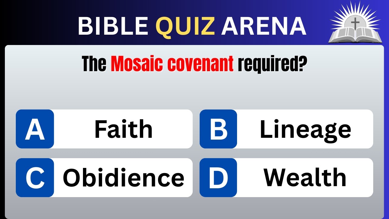 The Forgotten Covenants Quiz – Part B | 30-Question Bible Challenge on God’s Covenant Promises