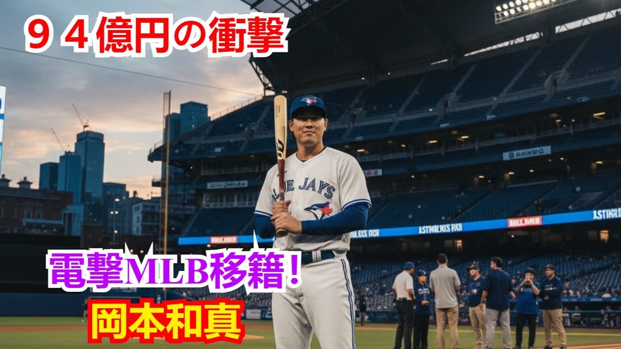 岡本和真、電撃MLB移籍！ブルージェイズと４年９４億円合意の衝撃。松井秀喜以来の「期限直前」決断の裏側を徹底解説【巨人/ポスティング】