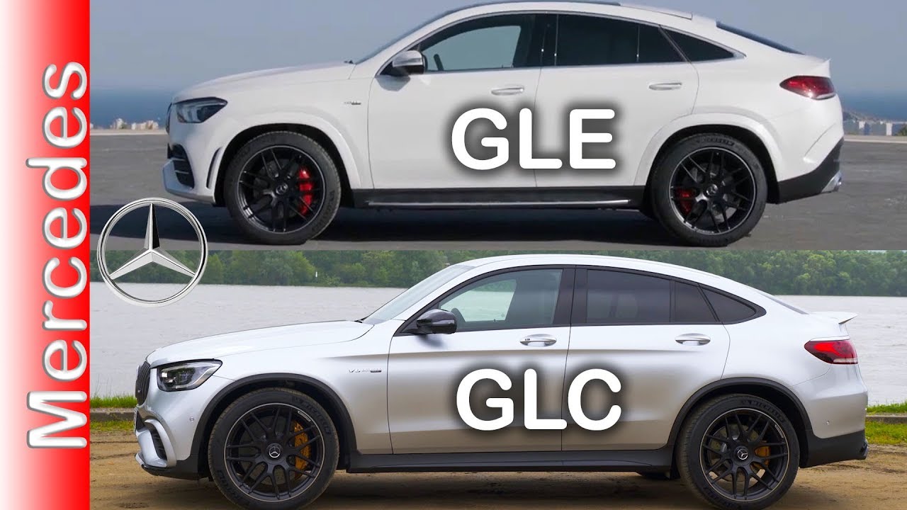 Mercedes GLE Coupe  vs Mercedes GLC Coupe, GLC vs GLE, visual compare