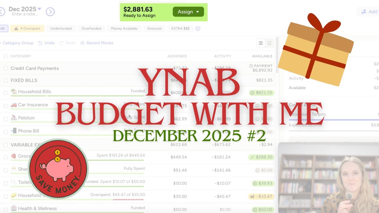 Бюджетирование YNAB вместе со мной | 🎄💝 Декабрь 2025 2/3