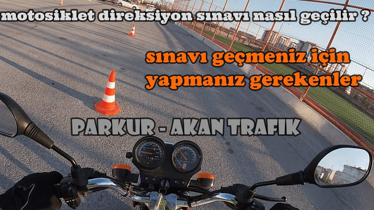 A1 EHLİYET SINAVI | MOTOSİKLET DİREKSİYON SINAVI NASIL GEÇİLİR?  PARKUR - AKAN TRAFİK (2021)
