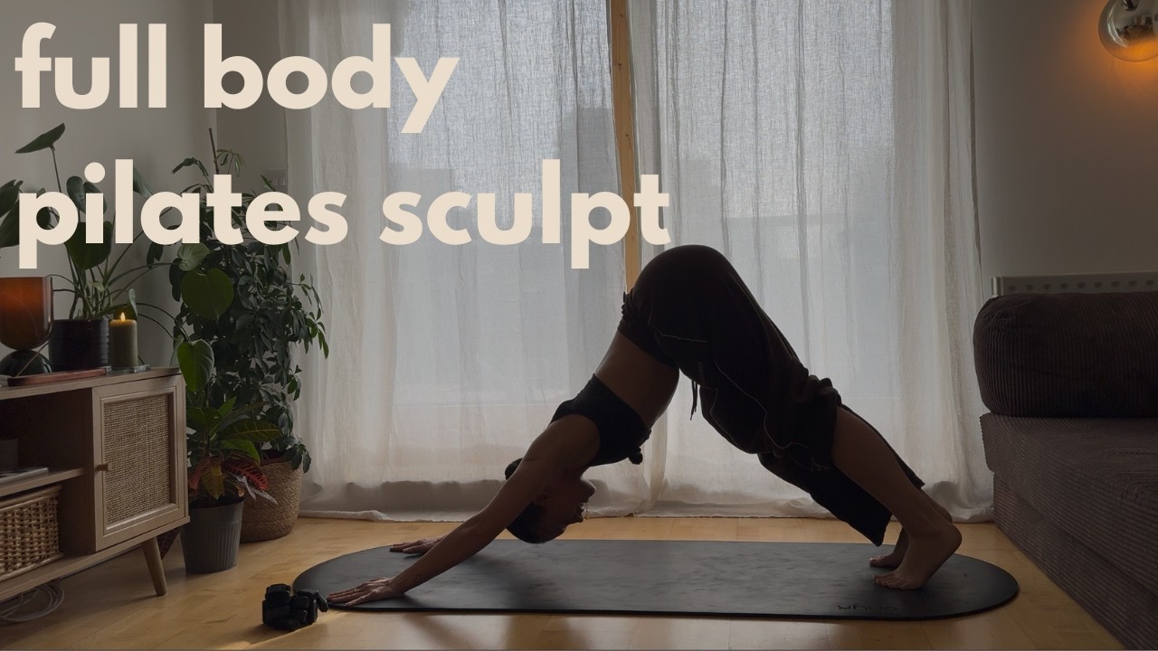 25 min full body pilates flow | dynamic strength with wrist weights