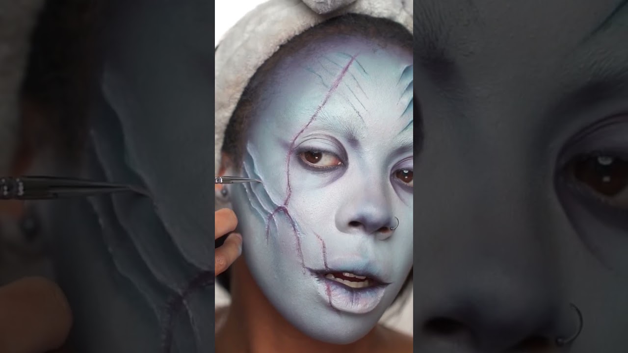 Siren Mermaid Halloween Makeup Tutorial 🧜🏻‍♀️