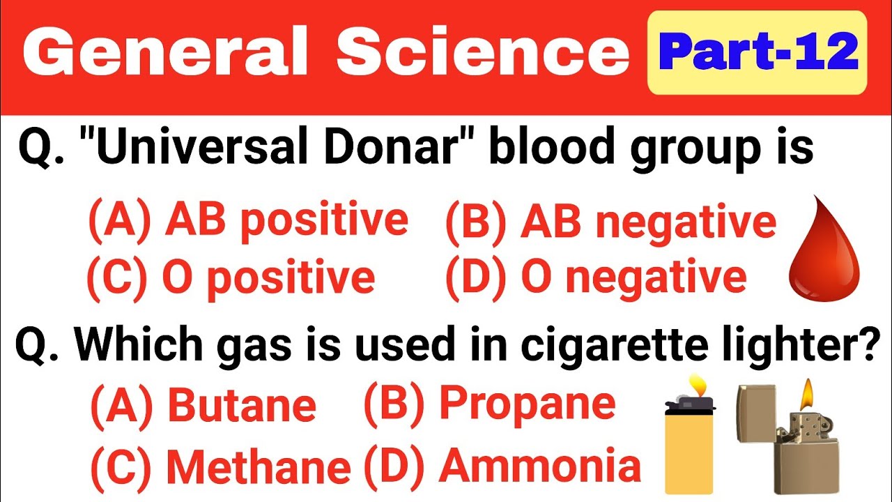 General science multiple choice question answer || General science gk || Competitive exams || part12
