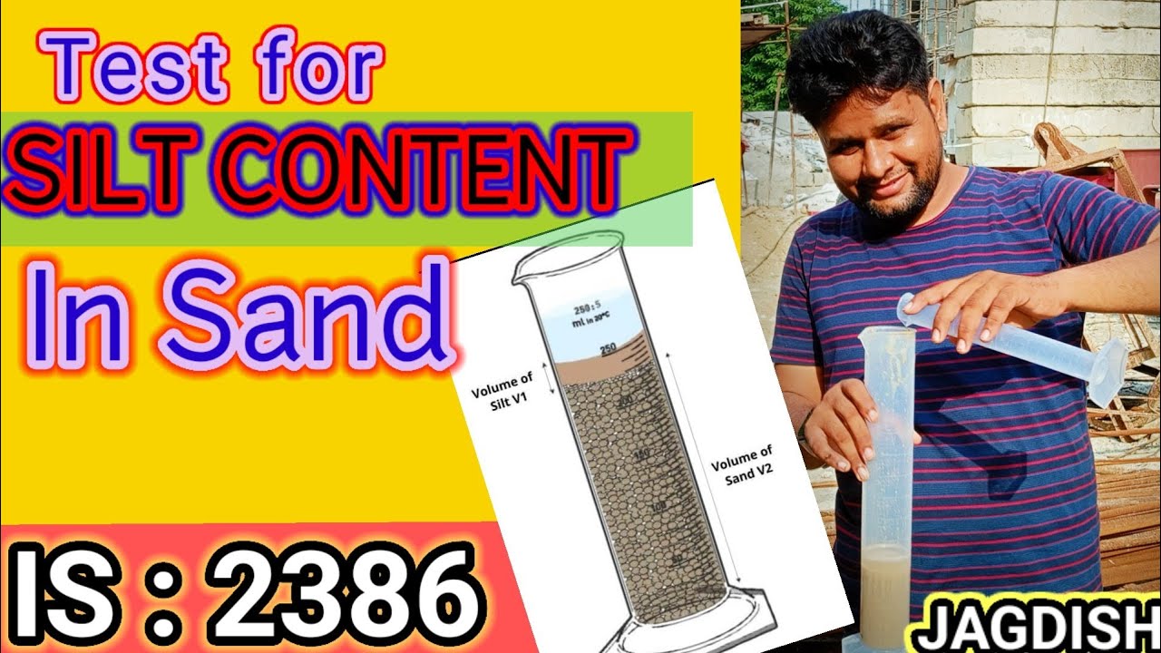Test for Silt Content in sand | Silt Content Test for Sand | How to Check Quality of Sand at Site?