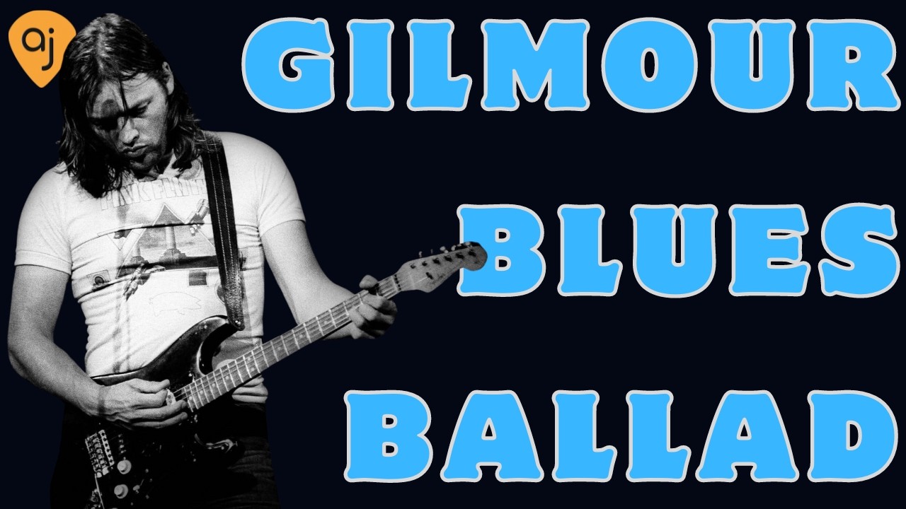 🎸🎸 Gilmour Blues Backing Track  | Guitar Backing Track (D Minor / 128 BPM)