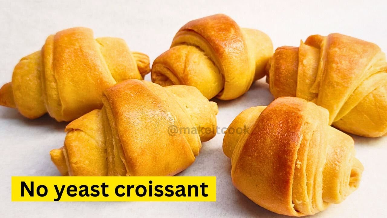 Homemade No Yeast, No Egg Croissants recipe | How To make Croissants At Home