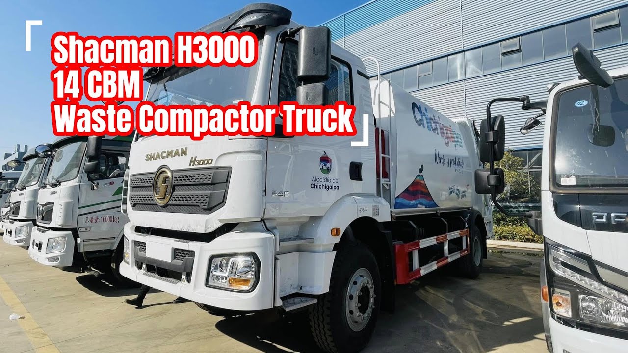 Shacman H3000 Compactor Compressed Garbage Recycling Truck/Cummins 345HP/10 tons 14 CBM