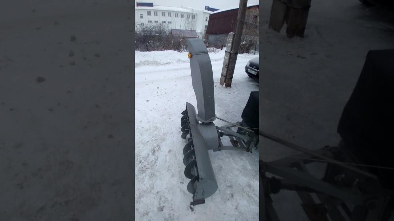 Самодельный снегоуборщик. Обзор.
