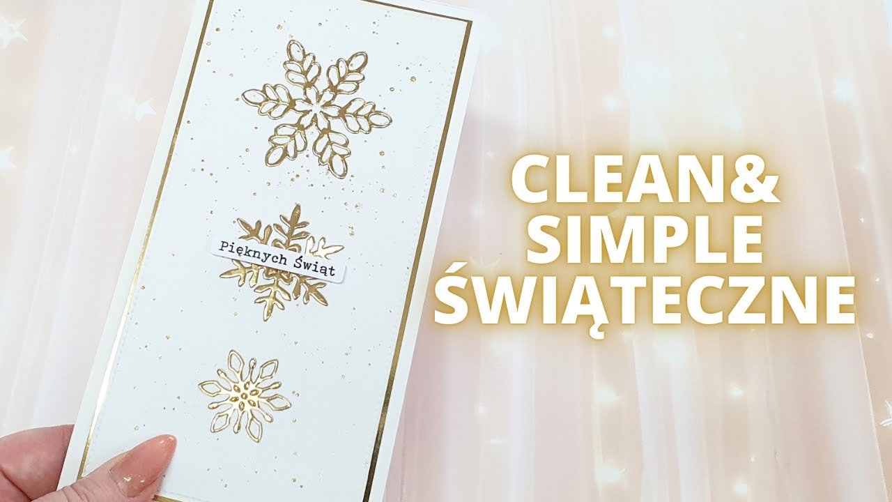 Kartka dla spóźnialskich. Świąteczne clean&simple. Cardmaking. Scrapbooking.