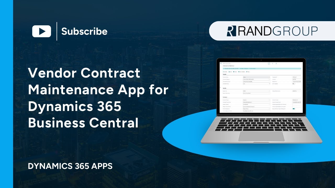 Обслуживание контрактов с поставщиками для Dynamics 365 Business Central