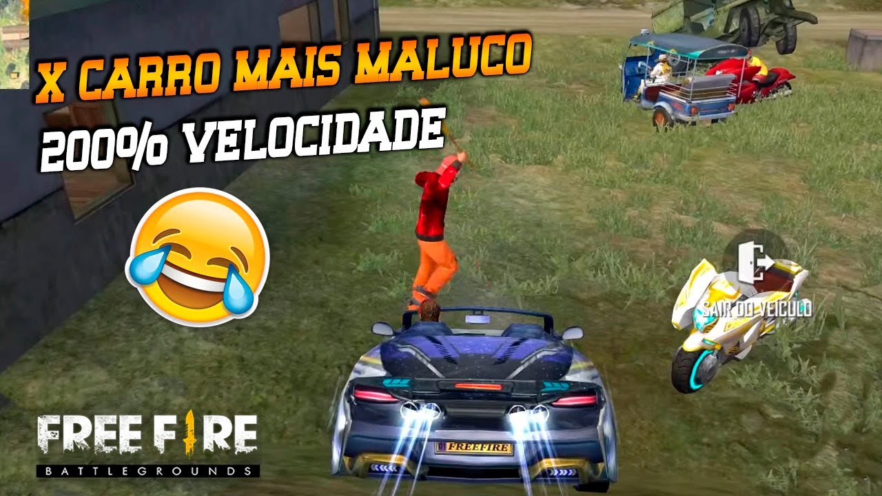 X CARRO COM 200% DE VELOCIDADE NO FREE FIRE #freefire #ff