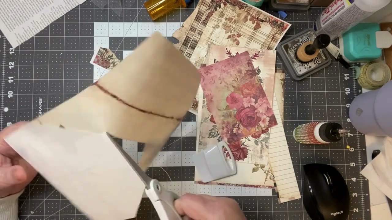 Junk envelope into wrap around page pockets. Use your junk mail envelopes instead of tossing them.