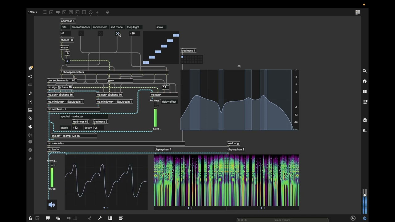 Max/msp patch for sampling glitch/noise sounds