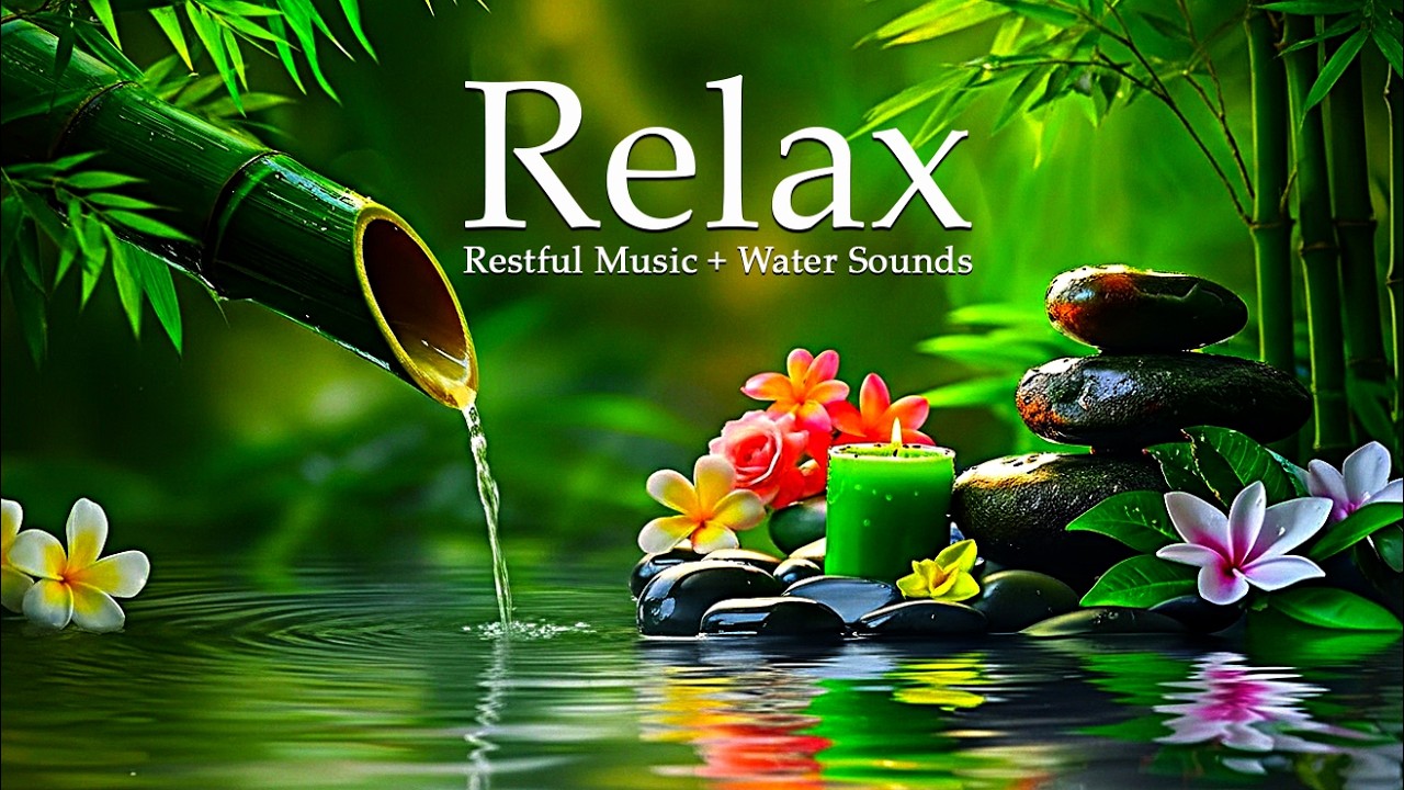 Healing Piano Music with Nature Water Sounds for Serenity