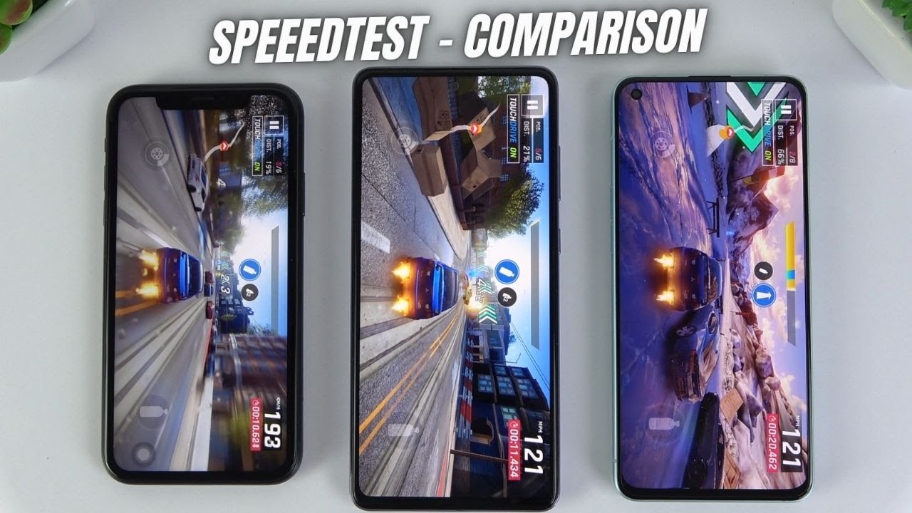 Oppo Reno6 5G vs iPhone XR vs Samsung Galaxy A72 | Speedtest, Comparison