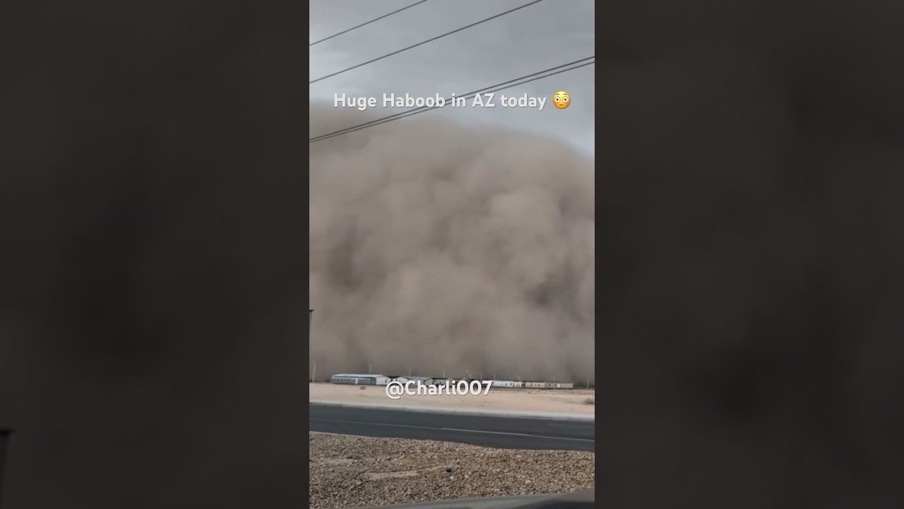 Huge Haboob dust storm Phoenix area today! 😳 #arizona #weather #storm #haboob #duststorm #timelapse