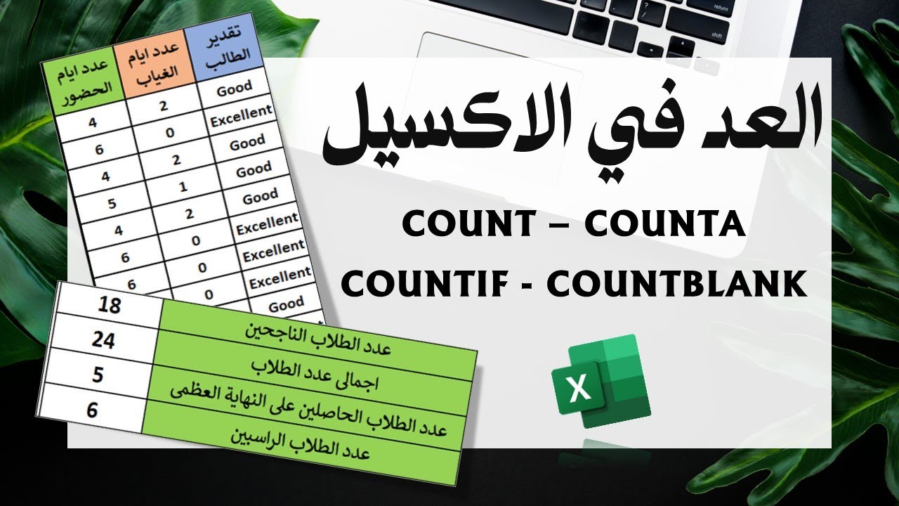 #Excel -  Count _ CountA _ Countif  شرح دوال العد فى الاكسل