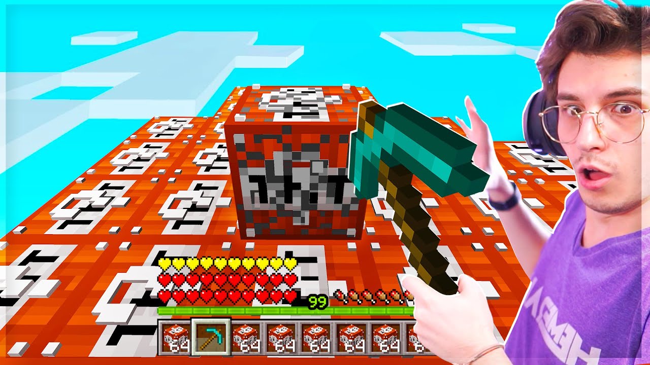 SKYBLOCK MA L'ISOLA È FATTA DI LUCKY BLOCK DI TNT!! - Minecraft ITA