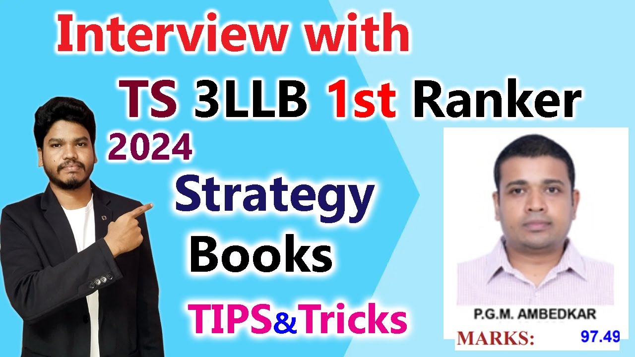 Interview with TS 3LLB,1st Ranker//ts lawcet 2024