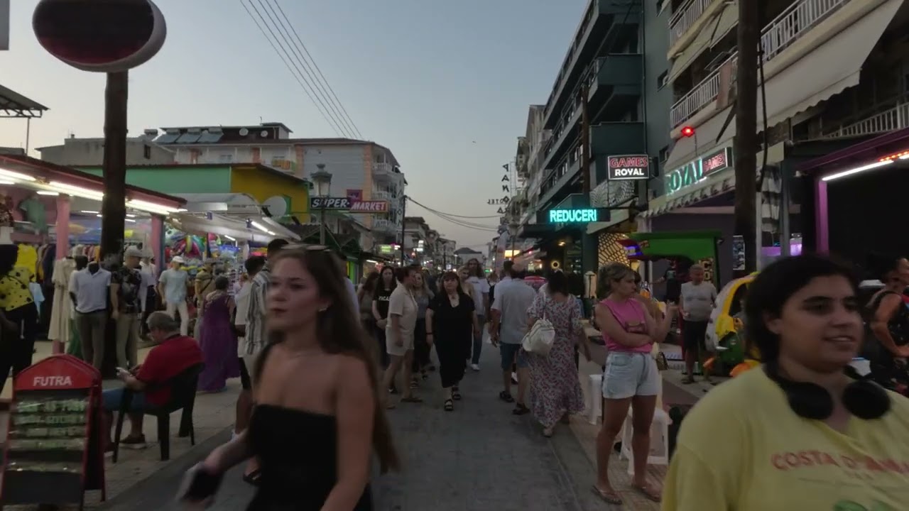Paralia Katerini Late Evening Walk July 26 2025