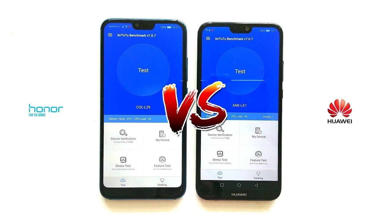 Honor 10 vs Huawei P20 lite - AnTuTu Benchmark