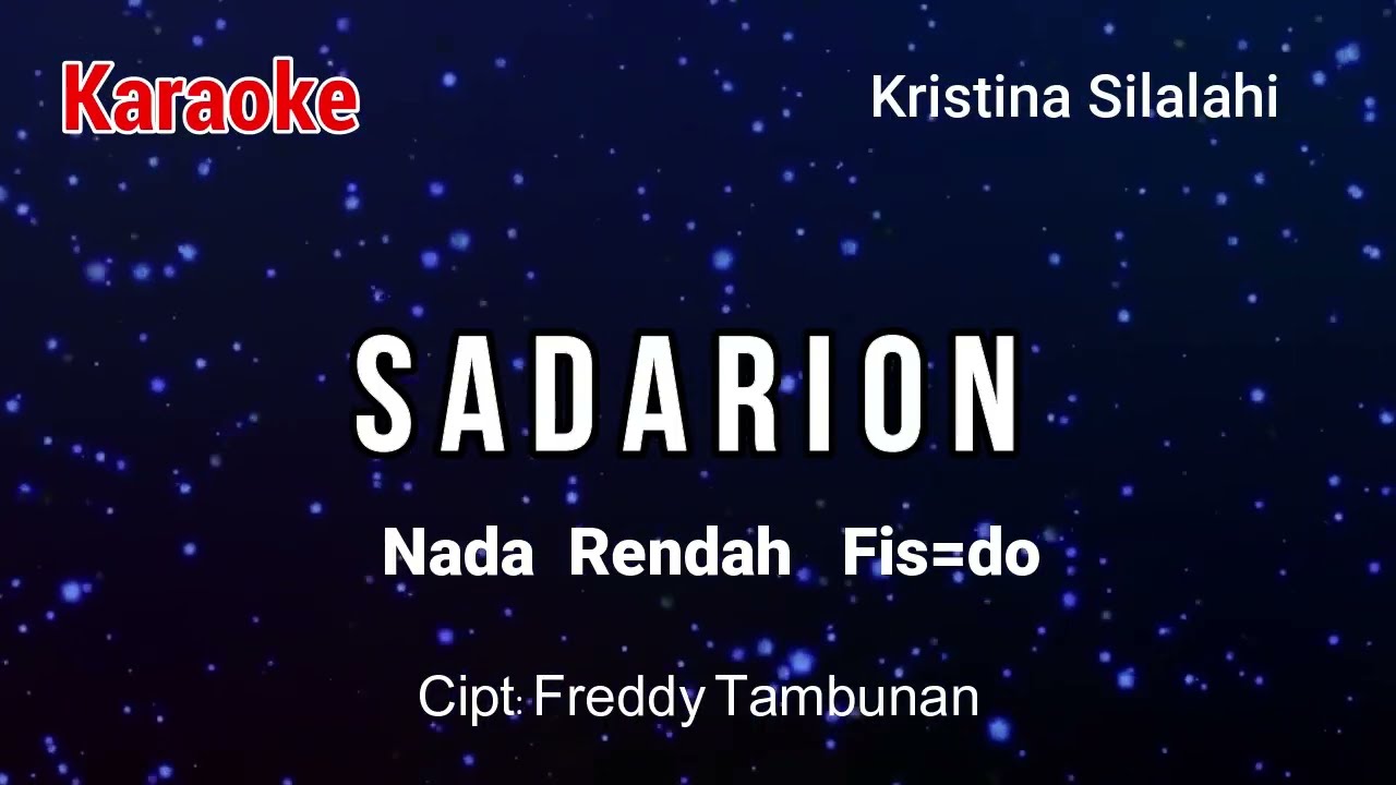 Karaoke SADARION ( nada rendah)