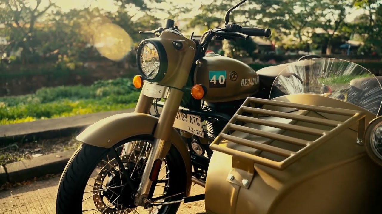 Royal Enfield Classic 350 With Sidecar Vintage Military Ride