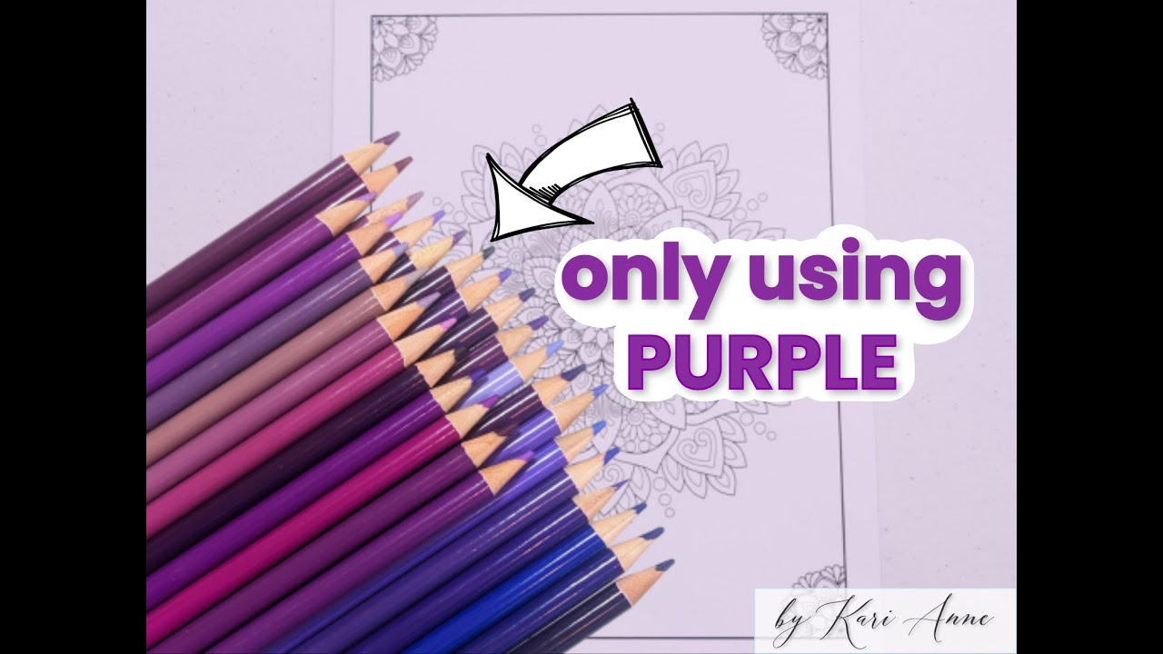 Coloring Using Only PURPLE Colored Pencils! BEST COLOR EVER!
