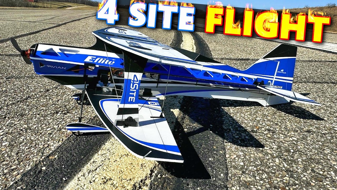 3D Flat Foamy RC Biplane - E-flite 4-Site