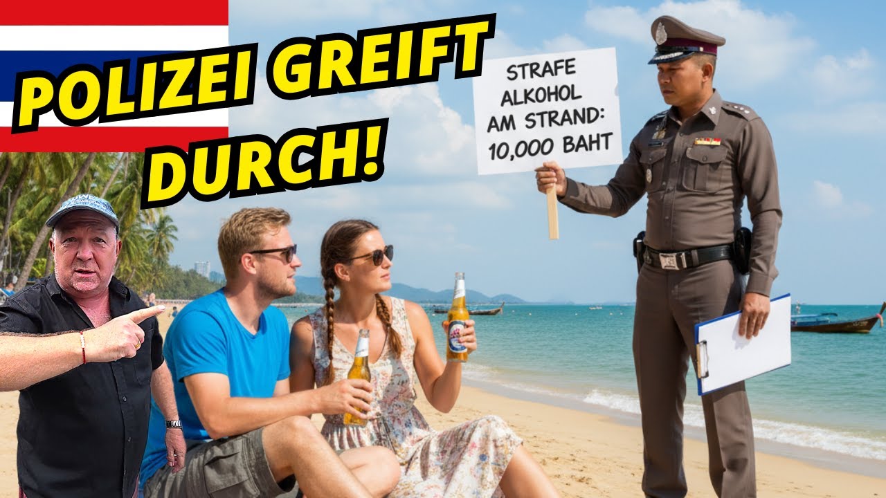 Neue Alkoholgesetze ab 8 November in Thailand: 10.000-Baht-Strafe am Strand! Polizei greift durch
