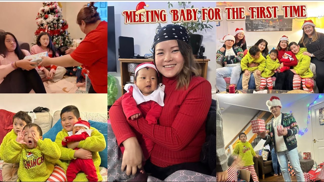 Рождество + семья + первая встреча нашего новорожденного 🎄