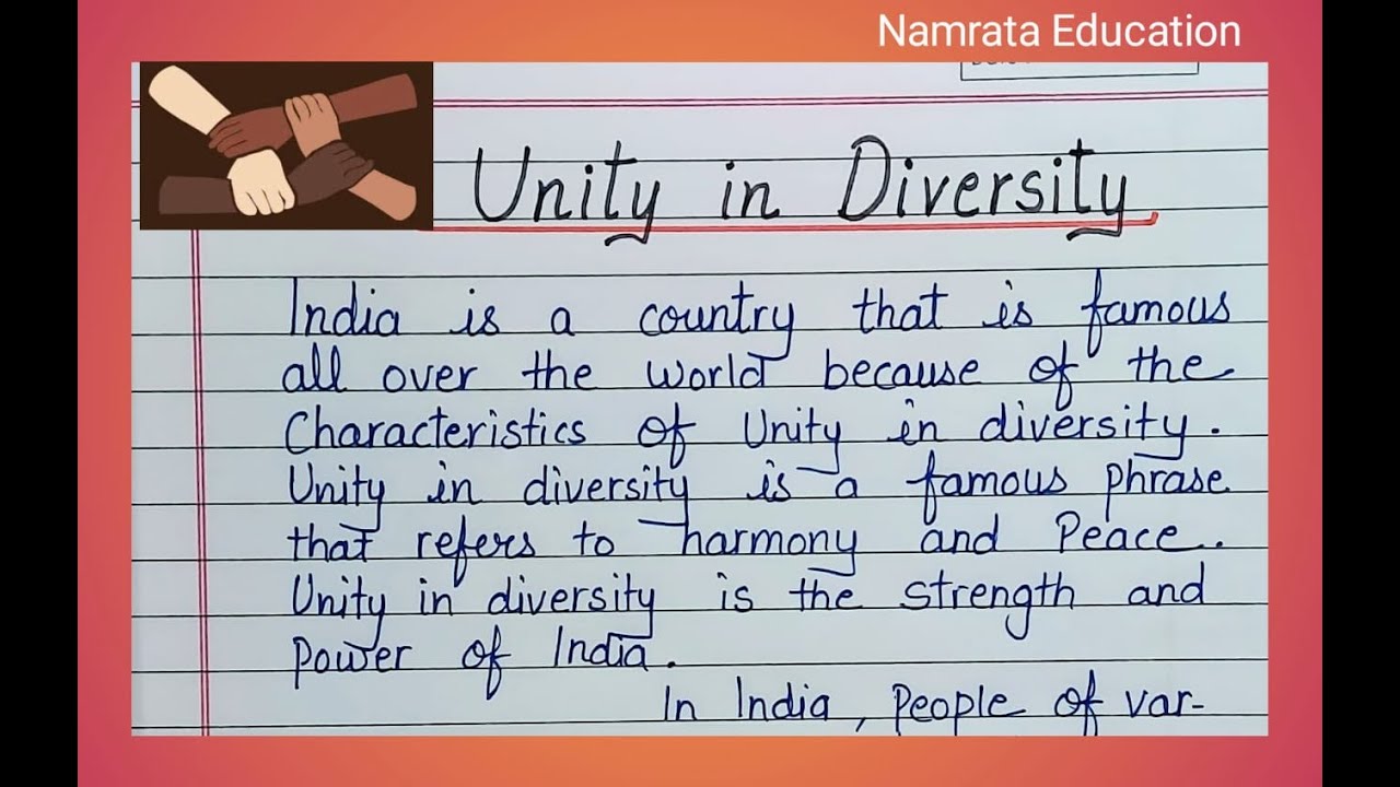 Unity in Diversity Essay writing in English / Essay on Unity in Diversity in India in 150 words