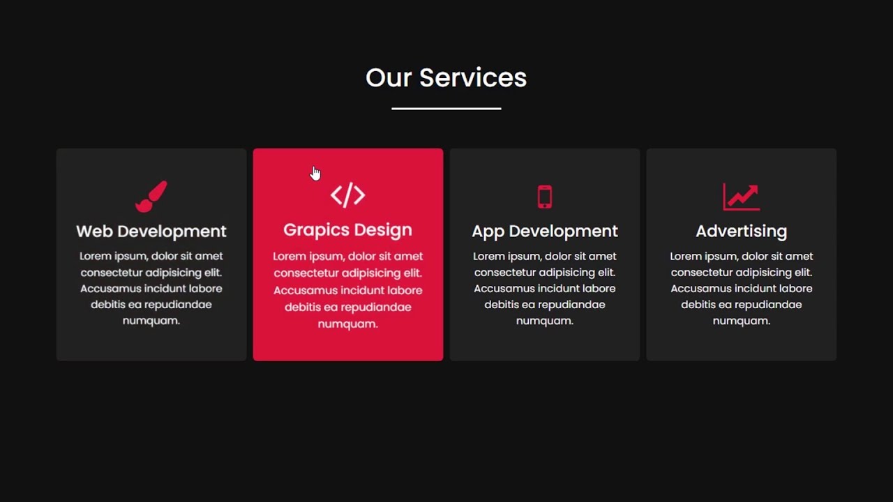 How To Make Responsive Service Section Using HTML And CSS | Responsive Tutorial | Rizowan Ahmed Safi