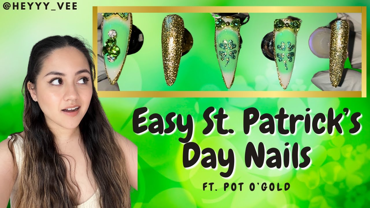 Easy Rich Green and Gold Nails ft. the NEW Madam Glam Pot O' Gold Collection