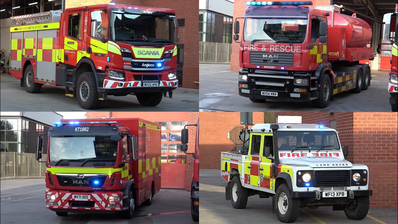 Poole Fire Station, Appliance Fleet Light and Siren Demonstrations - Dorset & Wiltshire