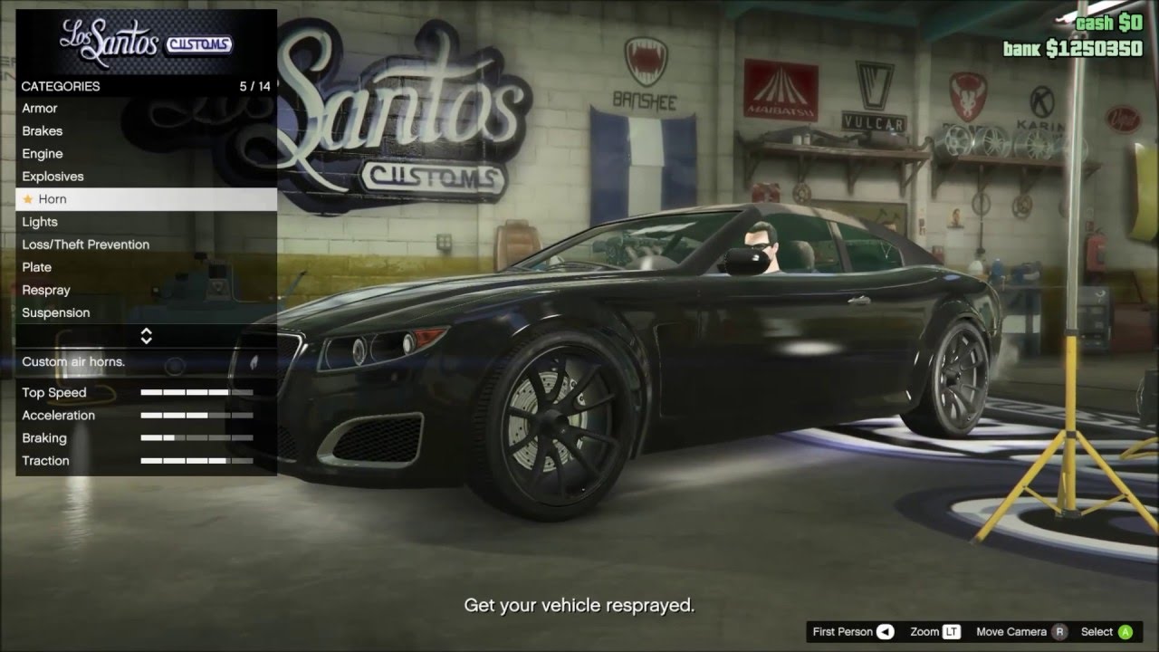 Эпизод 4 Давайте поиграем в GTA V на ПК онлайн в разрешении 1080p HD - Los Santos Customs Felon G...