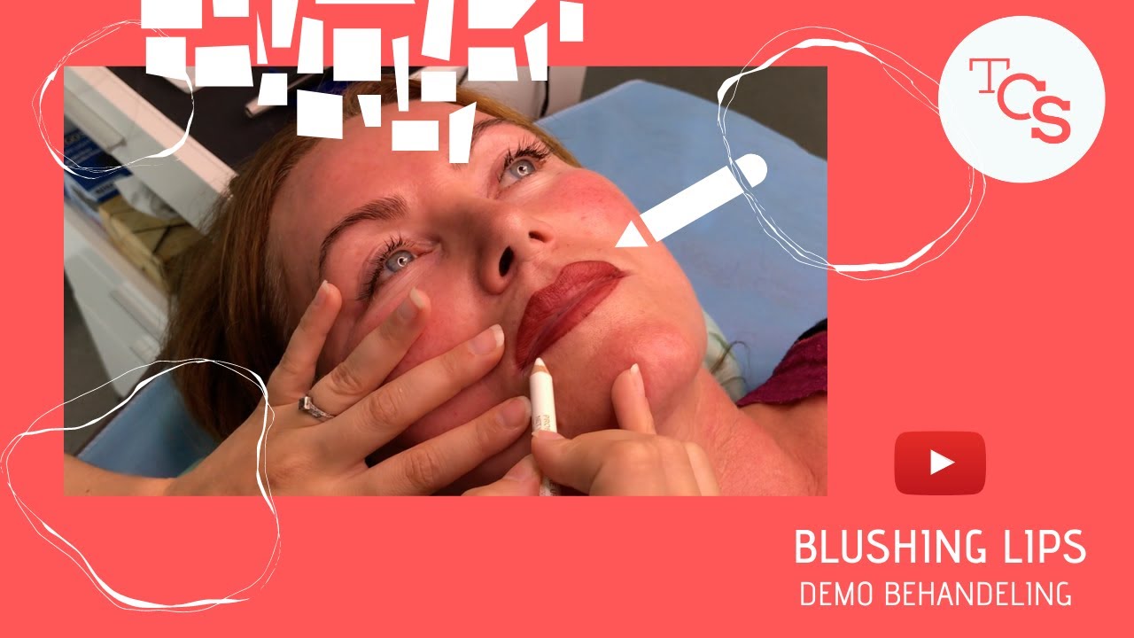 Blushing Lips - Permanente make-up demo lippen - live model