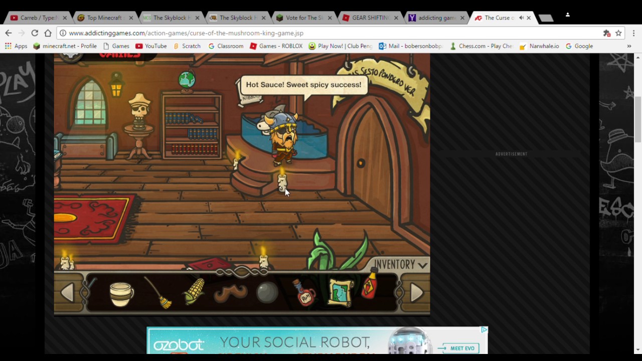 The Curse of the Mushroom King   Free Online Action Games from AddictingGames   Google Chrome 6 4 20