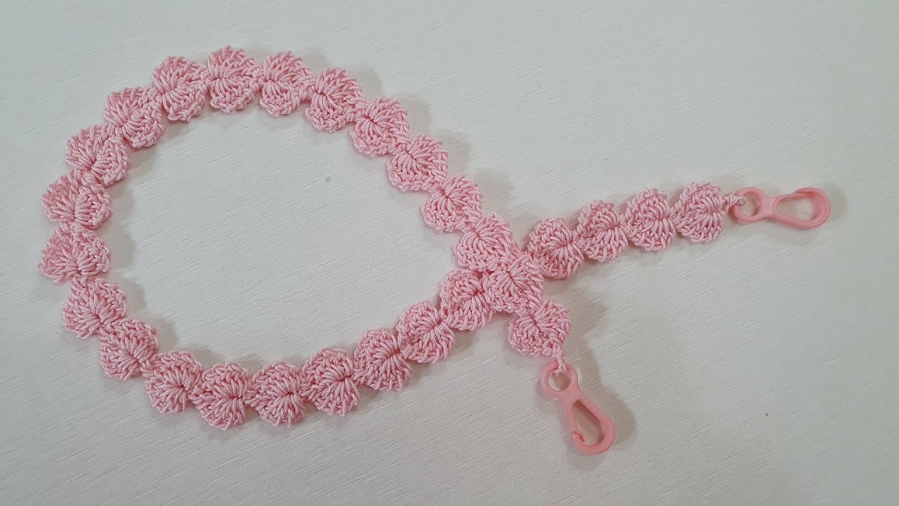 코바늘 마스크끈 10탄/하트 마스크스트랩 Crochet mask strap holder ,necklace