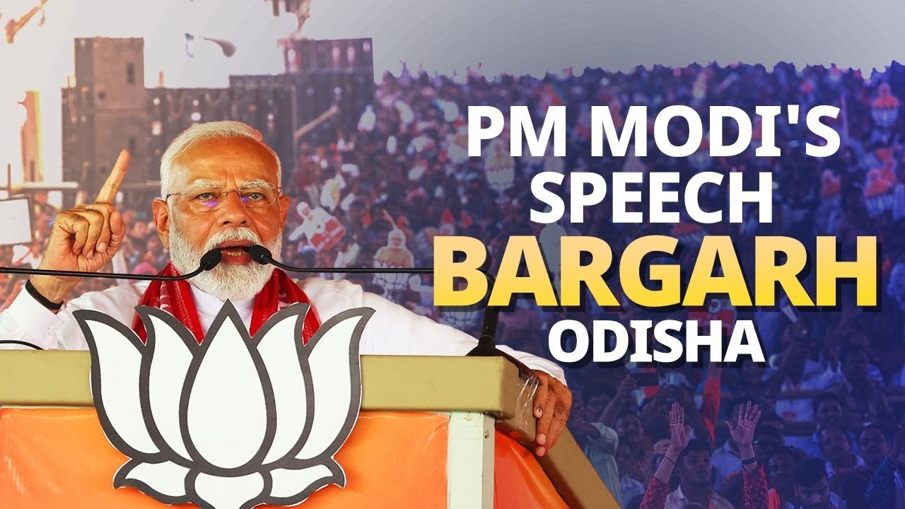 PM Modi addresses a public meeting in Bargarh, Odisha
