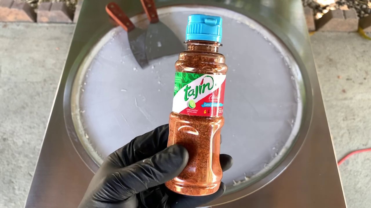 2020 Tajin Mexican Chilli Powder Ice Cream Rolls Video | Nieve de Chile de Polbo de Tajin, ASMR