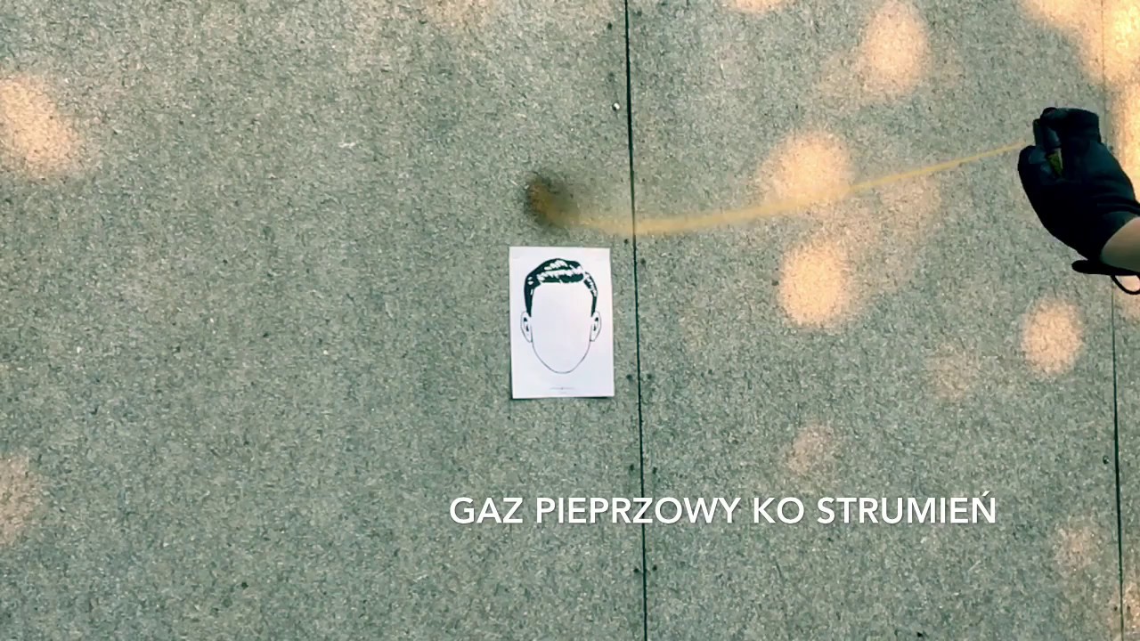 Gaz pieprzowy KO STRUMIEŃ - prezentacja działania