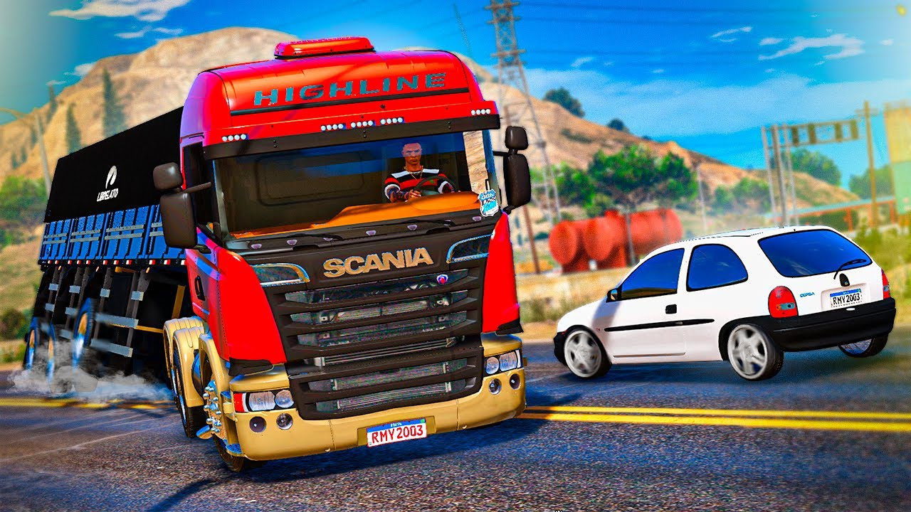 GTA V VIDA DE CAMINHONEIRO | DEI QUEBRA DE ASA COM O CAMINHÃO DA EMPRESA 😥 #187
