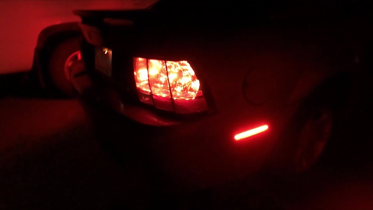 Sick Smoked LED Side Markers On My Newedge Mustang! (Installation)